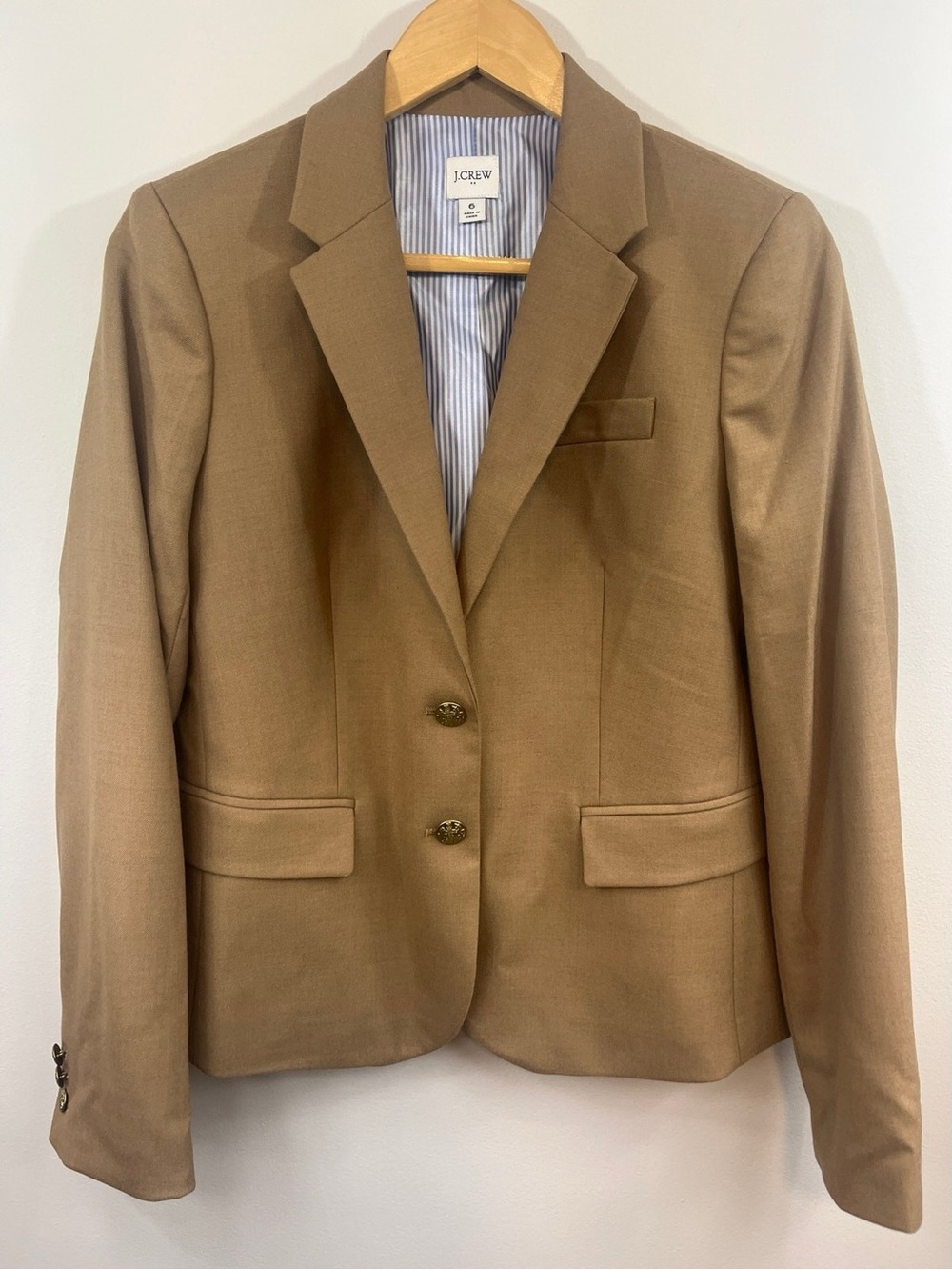 J. Crew Women's Tailored Camel/Tan Blazer Size 6